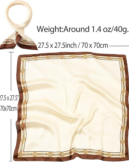 Dailyacc Hair Bandanas Scarf For Women Lightweight Fashion Neck Silk Satin Head Scarves For Sleeping Handbags Scarf