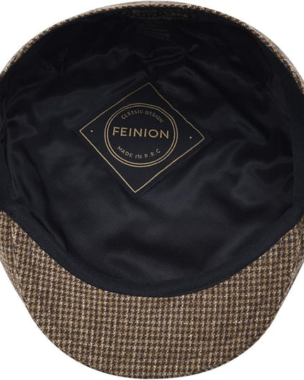 FEINION Men's Wool Tweed Newsboy Ivy Cap Gatsby Golf Flat Hat