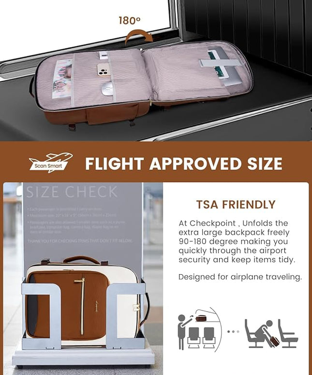 LOVEVOOK 40L Travel Backpack for Women & Men, Airline Approved Carry On Luggage with 3 Packing Cubes, TSA Overnight Bags, Waterproof Personal Item Bag, Weekender Essentials Backpacks fits 17" Laptop