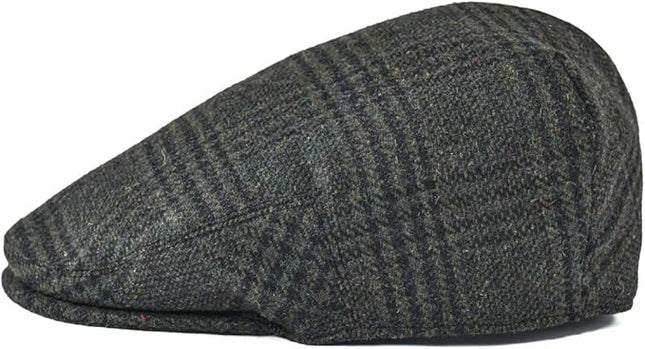 FEINION Men's Wool Tweed Newsboy Ivy Cap Gatsby Golf Flat Hat