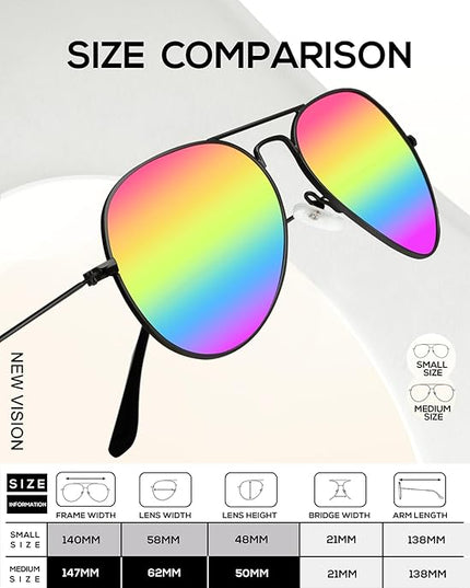 KALIYADI Classic Aviator Sunglasses for Men Women Driving Sun glasses Polarized Lens UV Blocking