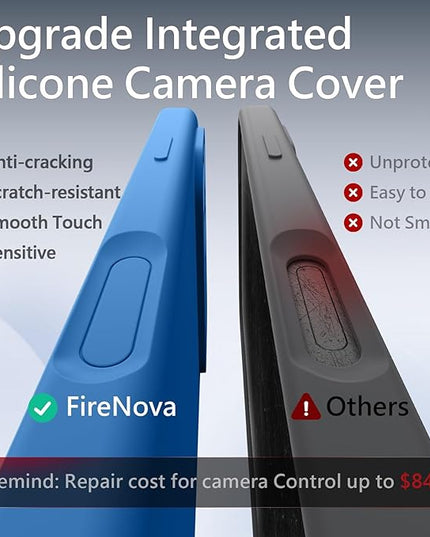 FireNova Magnetic for iPhone 17 Pro Max Case, Compatible with MagSafe, [Integrated Silicone Camera Control Button] [Camera Protection] Anti-Scratch Microfiber Lining Phone Case, 6.9", Blue