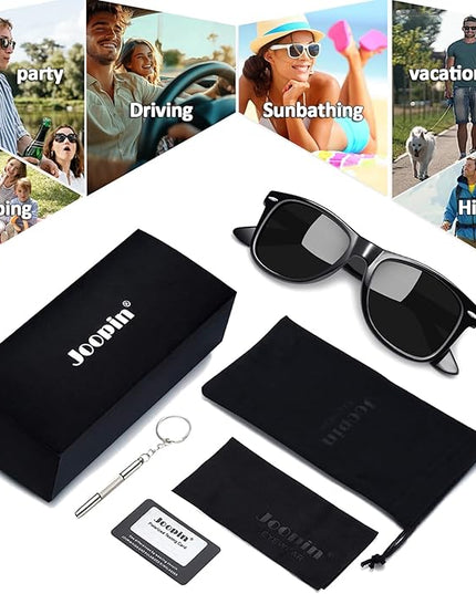 Joopin Square Sunglasses Polarized UV Protection Trendy Designer Sun Glasses Men Women