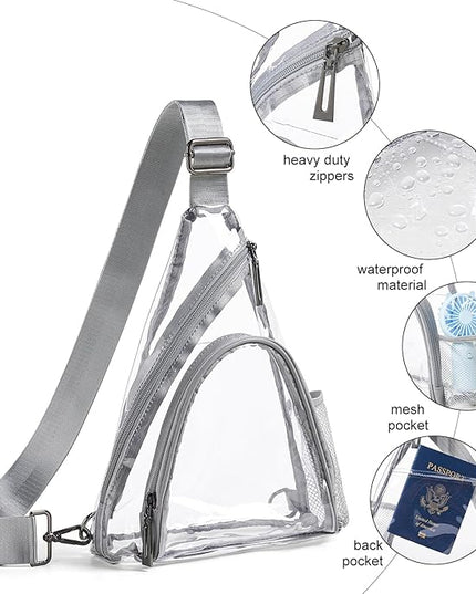7L Sling Bag For Women Men Backpack Fanny Pack Crossbody Chest Travel Shoulder Belt Bags Purse Handbag PU Leather