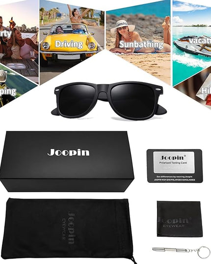 Joopin Square Sunglasses Polarized UV Protection Trendy Designer Sun Glasses Men Women