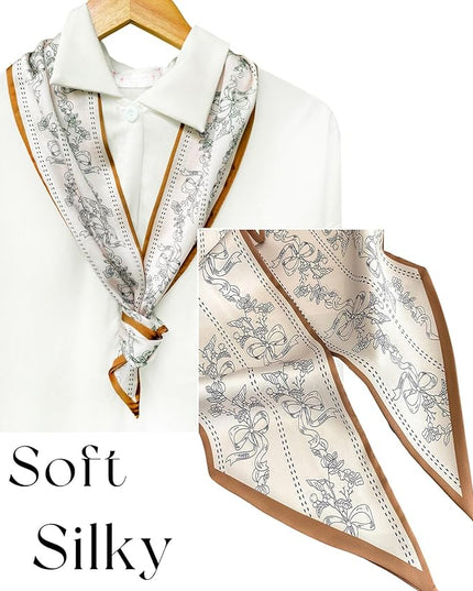 Dailyacc Hair Scarf for Women Fashion Silky Satin Headscarf Wrap Breathable Lightweight Neck Scarves For Handbag