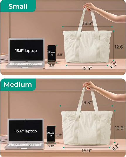 BAGSMART Tote Bag for Women, Tote Bag with Zipper Work Tote with Compartments Nurse Shoulder Hanbag for Travel, Gym
