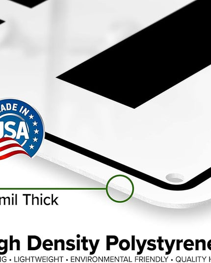 Trucks Right Sign, 10x7 Inches, 55 mil thick HDPS (high density polystyrene), Made in USA by My Sign Center