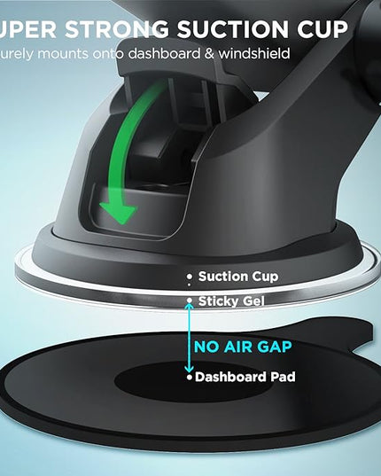 iOttie Easy One Touch Classic Dash & Windshield Universal Car Mount Phone Holder Desk Stand for iPhone, Samsung, LG, Moto and other Smartphones