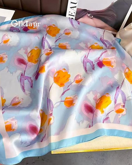 Satin Bandana Headscarf for Women Silky Hair Scarves for Fashion Lightweight