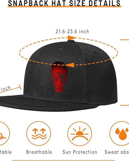 Chef Hat Flat Bill Hats for Men Funny Double Knives Kitchen Adjustable Baseball Cap Snapback Hat for Women