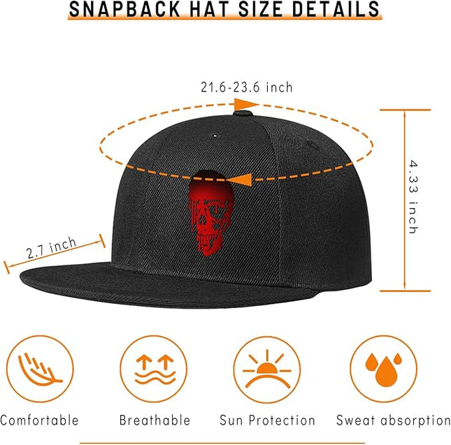 Chef Hat Flat Bill Hats for Men Funny Double Knives Kitchen Adjustable Baseball Cap Snapback Hat for Women