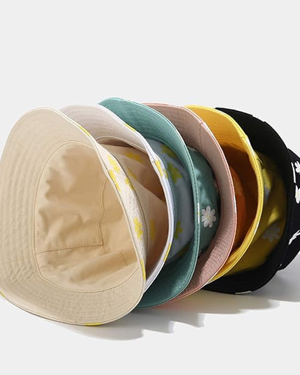 Mashiaoyi Unisex Print Double-Side-Wear Reversible Bucket Hat