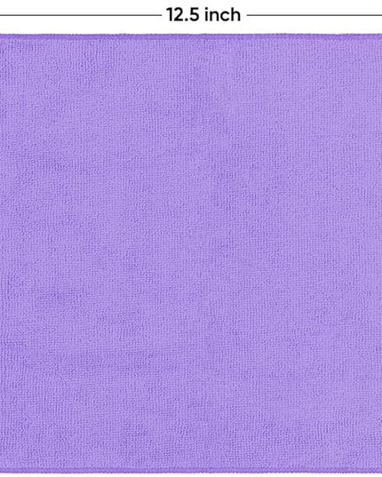 HOMEXCEL Purple Microfiber Cleaning Cloth 12 Pack 12.5 x 12.5 Inch Microfiber Towels for Cars Ultra Absorbent Cleaning Rags Lint Free Cleaning Towels for Household Kitchen, Window Car