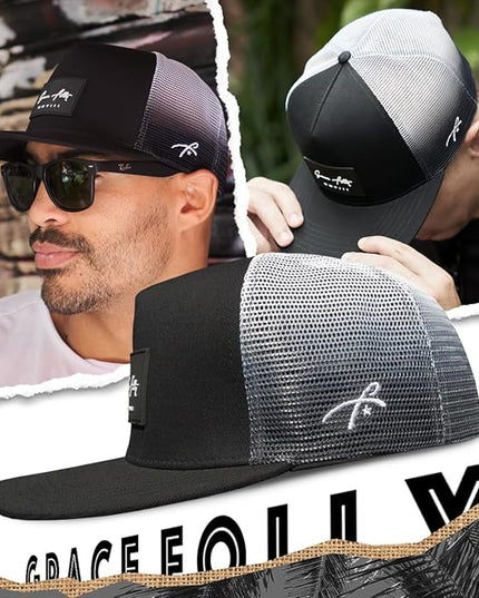Grace Folly Trucker Hat for Men & Women. Snapback Mesh Caps
