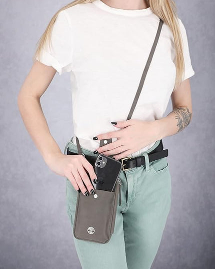 Timberland Women's RFID Leather Phone Crossbody Wallet Bag