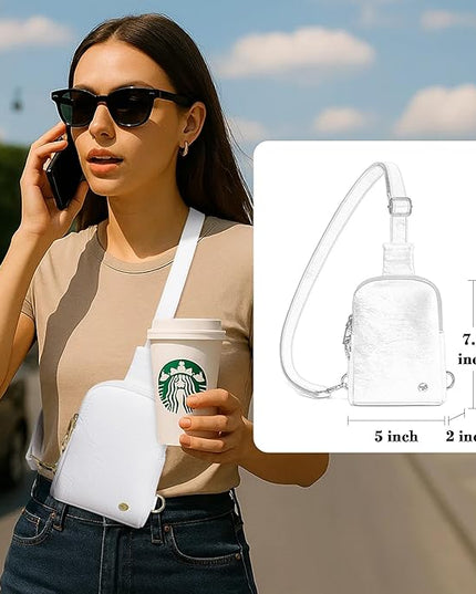 INICAT Sling Bag for Women Touchscreen Small Crossbody Cell Phone Purse Fanny Pack