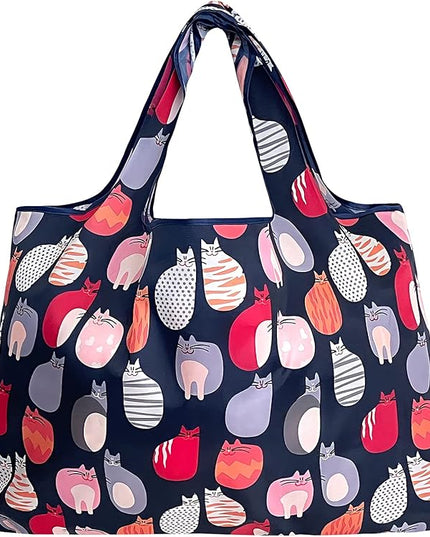 allydrew Large Foldable Tote Nylon Reusable Grocery Bags