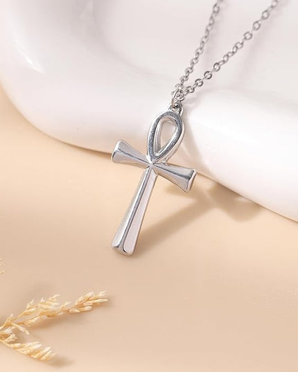 Baydurcan Pendant Necklace for Women Evil Eye Ankh Bow Necklace for Friends Sister Birthday Just Because Christmas Gifts