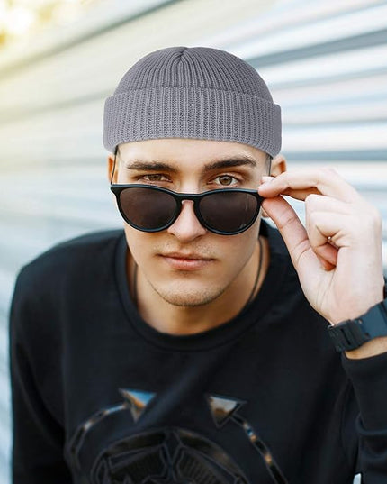 SATINIOR Trawler Beanie Watch Hat Roll-up Edge Skullcap Fisherman Beanie for Women Men