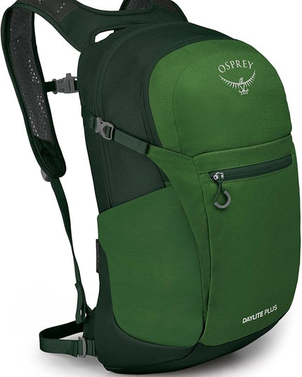 Osprey Daylite Plus Commuter Backpack - Lightweight, Everyday Pack with Laptop Sleeve and Water Bottle Pockets - Ideal for Work, School, and Travel with Versatile Storage, Green Belt/Green Canopy
