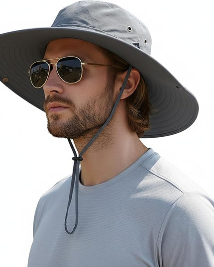 Wide Brim Bucket Hat Men Fishing Hiking Gardening Hat for Men and Women Fisherman Hat UPF 50+