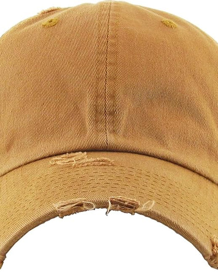 KBETHOS Vintage Washed Distressed Cotton Dad Hat Baseball Cap Adjustable Polo Trucker Unisex Style Headwear