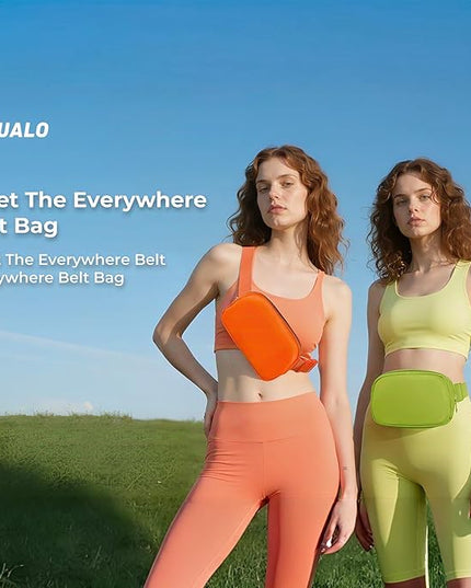 Cwualo Belt Bag Zipper Fanny Pack Crossbody Bags for Women,Fashion Nylon Waist Packs, Water Repellent Two Way wear with Adjustable Strap Gifts for Teenage Girls Women Men(pistachio)