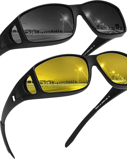 MEETSUN Fit Over Glasses Sunglasses for Men Women,Wrap Around Sunglasses Polarized UV400 Protection