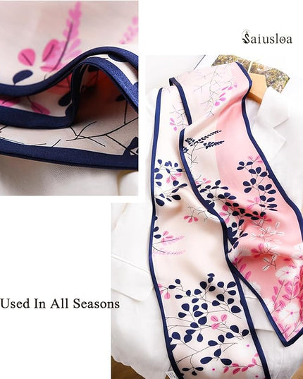 Purse Scarf For Handbags Head Scarves For Women's Hair Bags Scarfs Long Skinny Scarves Fashion Silky