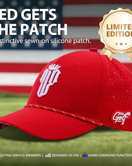 NJF Golf™ Hat Men - Breathable Mens Golf Hats, Adjustable Rope Snapback Cap, Convenient Cap with Tee Holder