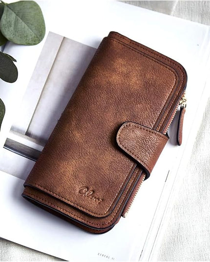 CLUCI Wallet For Women PU Leather RFID Blocking Womens Wallet Bifold Card Holder with ID Window Gifts for Women Birthday | RFID Blocking, Designer, Trifold, Card Holder, ID Window