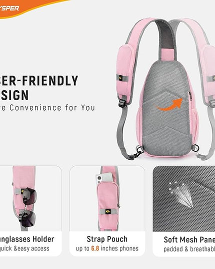 SKYSPER Sling Bag RFID Cross Body Bag Recycled Crossbody Backpack Travel Daypack