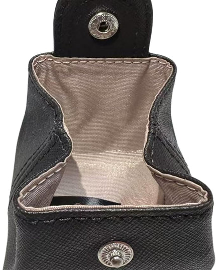 Cockatoo Genuine Leather Coin Pouch Change Holder Mini Snap Pocket Wallet for Men Women (Small, GANACHE)