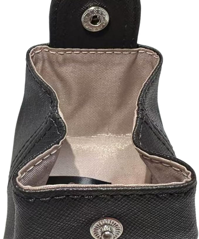 Cockatoo Genuine Leather Coin Pouch Change Holder Mini Snap Pocket Wallet for Men Women (Small, GANACHE)