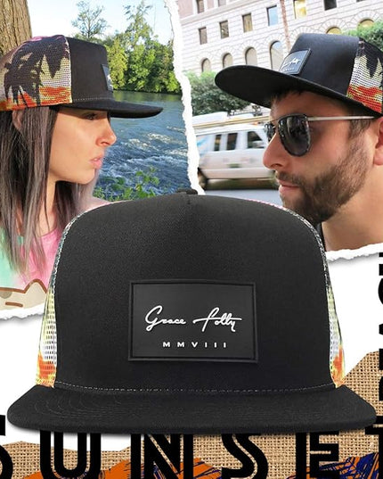 Grace Folly Trucker Hat for Men & Women. Snapback Mesh Caps