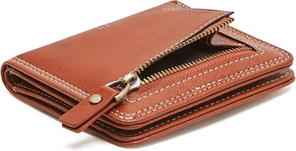 TFKGS Slim Wallet for Women RFID Wallet Women Small Wallets Woman Thin Credit Card Holder RFID womens wallet Blocking Bifold Compact Pocket Ladies Leather Brown Mini Purse