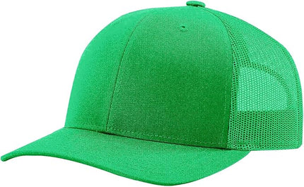 TZ Promise Men Women Plain Cotton Trucker Cap with Breathable Mesh Back, Snapback Baseball Hats
