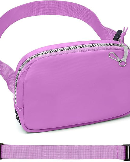Mini Belt Bag for Women, RFID Small Fanny Pack, Womens Fashion Waist Packs with Extender Strap, Crossbody Bum Bags