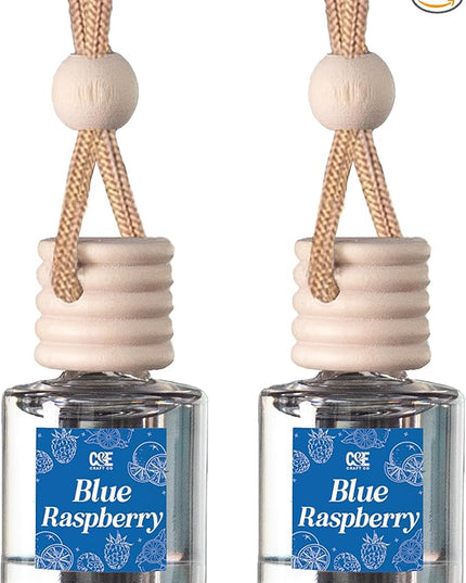 CANDECraftCo Car Air Hanging Fragrance Oil, Car Auto Freshener for Essential Oils, Scents Fragrance Aromatherapy Automobile Diffuser, Long Lasting (Blue Raspberry)