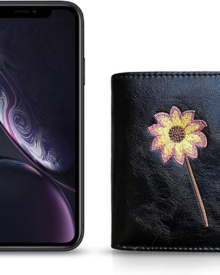 AOXONEL Girls Wallet Small Bifold Womens Wallets Rfid,Compact Female Cute Mini Zipper Coin Card Purse for Teen Girl Kids (Black)