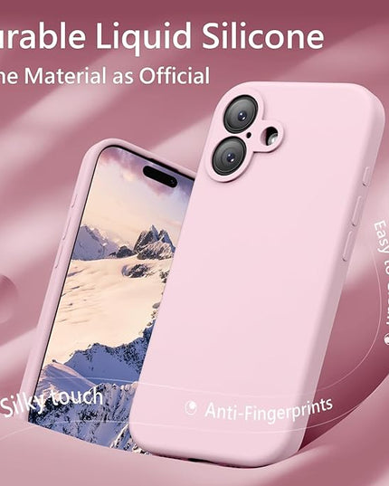 FireNova Magnetic for iPhone 17 Case, Compatible with MagSafe, [Integrated Silicone Camera Control Button] [Camera Protection] Anti-Scratch Microfiber Lining Phone Case, 6.3", Chalk Pink