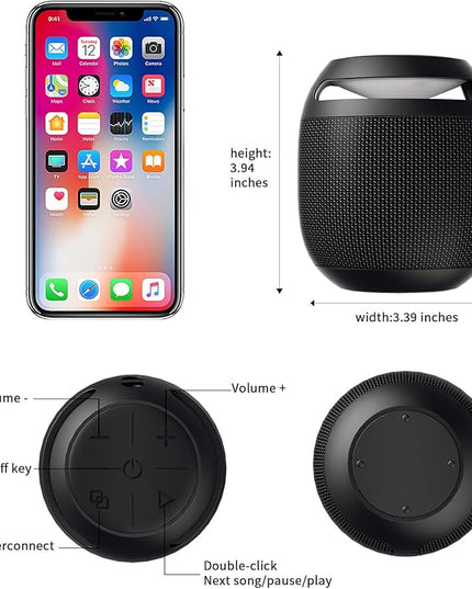 Memorex High Performance Ultimate Bluetooth Speaker, Portable Rechargeable & Wireless, IP67 Waterproof Dustproof Speaker with Party Lights for Beach, Home, Shower and Outdoors (XBoom, Jet Black)