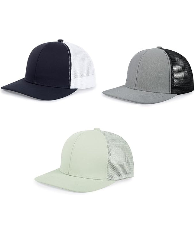 kozinu Unisex Trucker Hats Blank Mesh Snapback Hats Sport Plain Baseball Caps Adjustable Fitted Hat