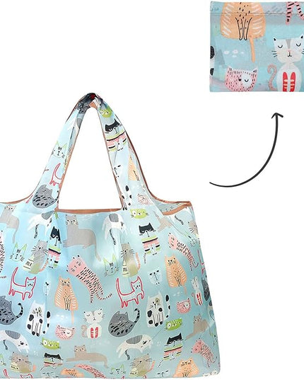 allydrew Large Foldable Tote Nylon Reusable Grocery Bags