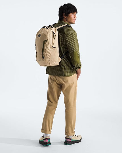 The North Face Vault Everyday Laptop Backpack - Commuter Travel Bag, Water-Repellent Finish, Spacious Compartment, Khaki Stone/TNF Black, One Size
