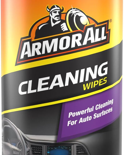 Armor All Interior Car Cleaning Wipes, 25 Count Canister, Powerful Cleaning for Dashboards, Vinyl, Clear Plastics, Carpet and Fabric