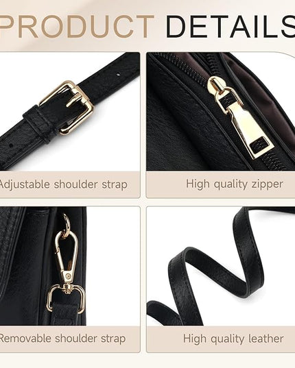 APHISON Small Crossbody Bags for Women Trendy, Leather Phone Wallet Purses Handbags Card Slots with Adjustable Strap