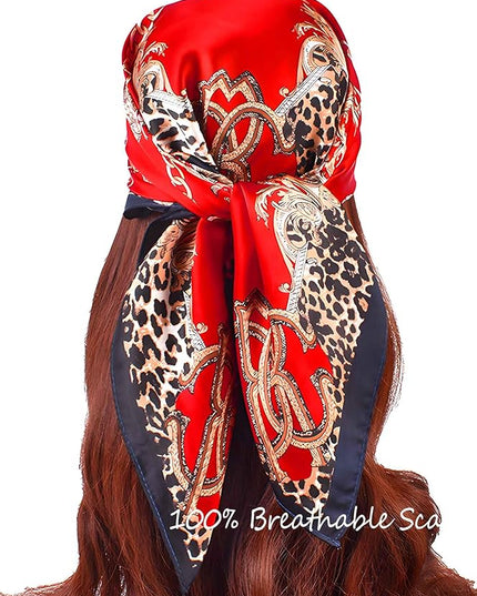 100% Mulberry Silk Scarf for Women Hair Lightweight Square Neckerchief Wrap For Head Scarves 21"