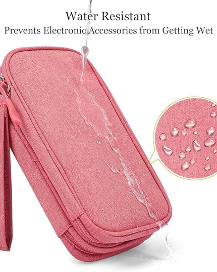 Electronic Organizer Travel USB Cable Accessories Bag/Case,Waterproof for Power Bank,Charging Cords,Chargers,Mouse,Earphones Flash Driver